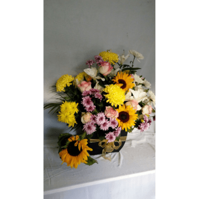 Sunflowers and chrysanthemums