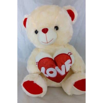 18" LOVE Teddy (Cream)