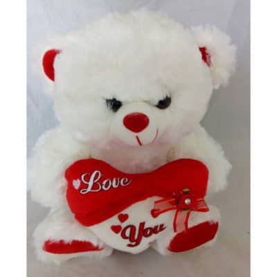 12" Love You Teddy (White)