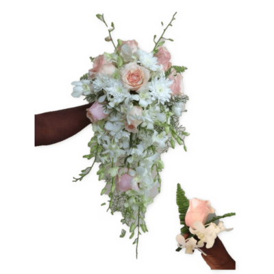 Lily Bouquet and 1 Bouttoniere