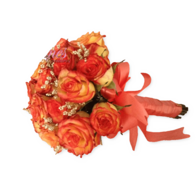 Orange Rose with Daisies Bouquet