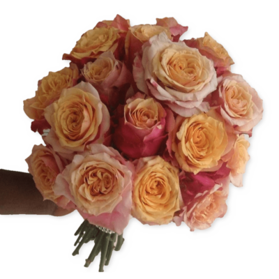 Orange Pink Rose Bouquet