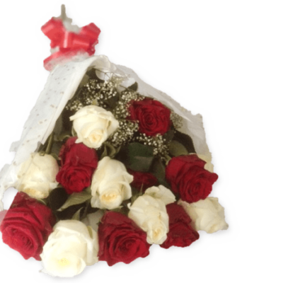 red and white bouquet