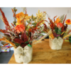 Guest table floral centerpieces and ankara runner - Image 2