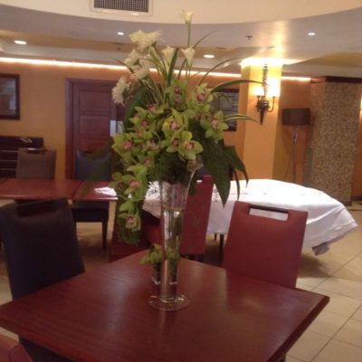 Tall table floral centerpiece