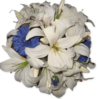Blue and White Artificial Bouquet