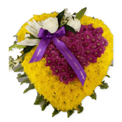 yellow-lilac-heart-wreath
