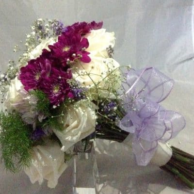 purple white bouquet