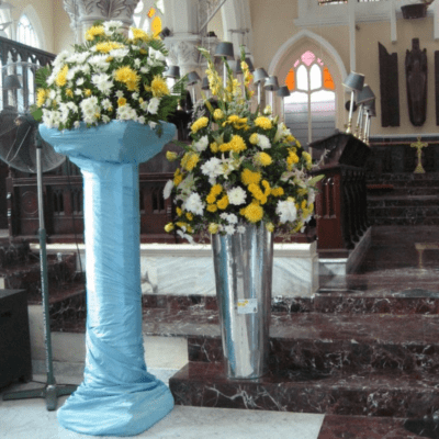 Church floral arrangement