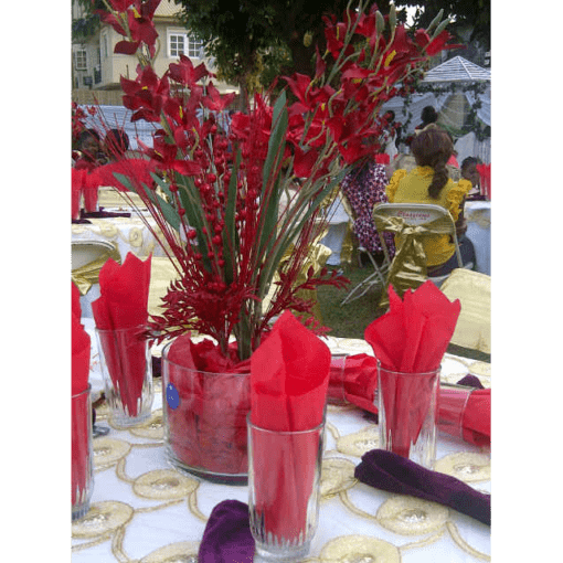 burgundy centerpiece