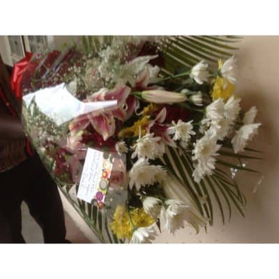 Chrysanthemum and lilies bouquet