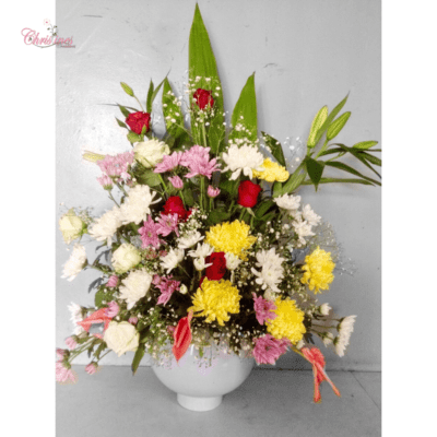 flowers in lagos triangular floral arrangement