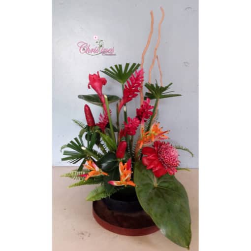 tropical floral arrangement
