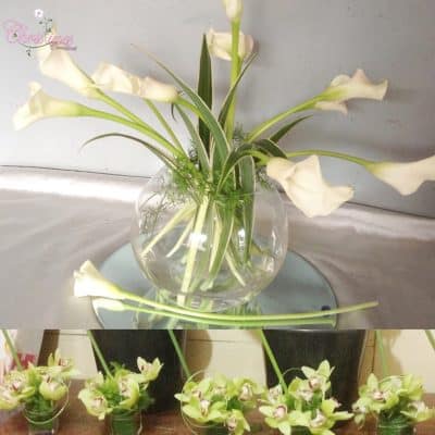 Calla lily centerpieces