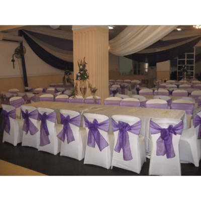 purple chair covers